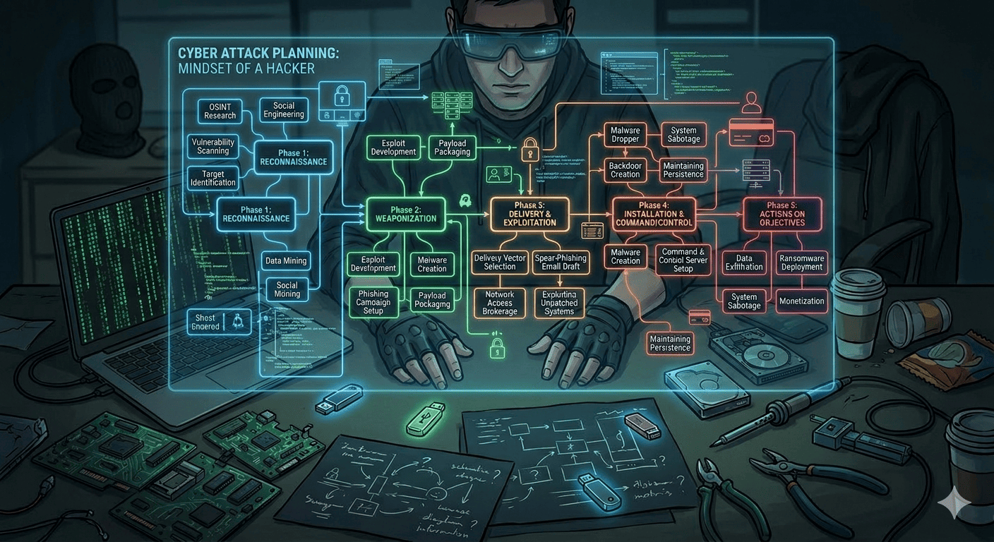 How Criminals Plan Cyber Attacks: Understanding the Mindset of Hackers